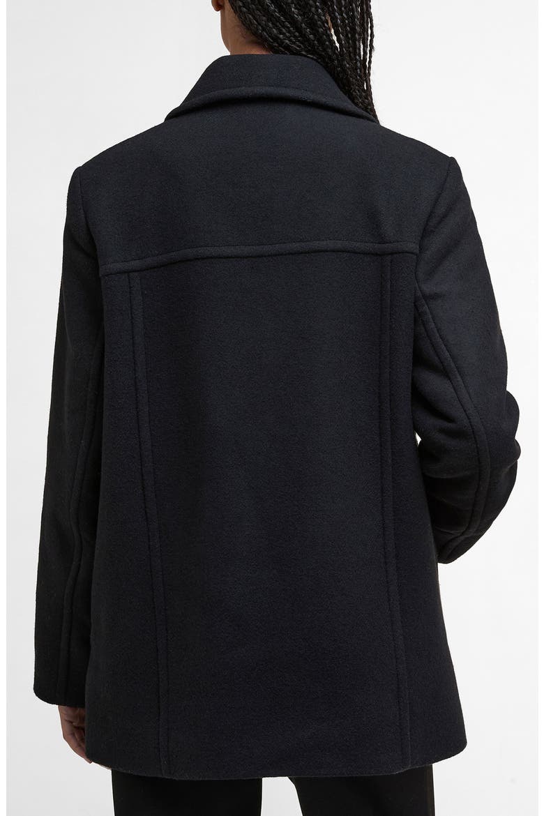Indie Wool Blend Peacoat, Alternate, color, BLACK/ONYX TARTAN