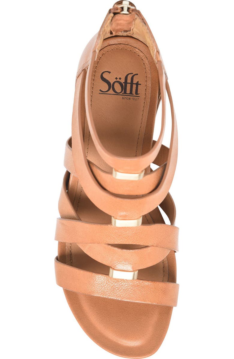 Söfft Vivi Platform Wedge Sandal, Alternate, color, Luggage