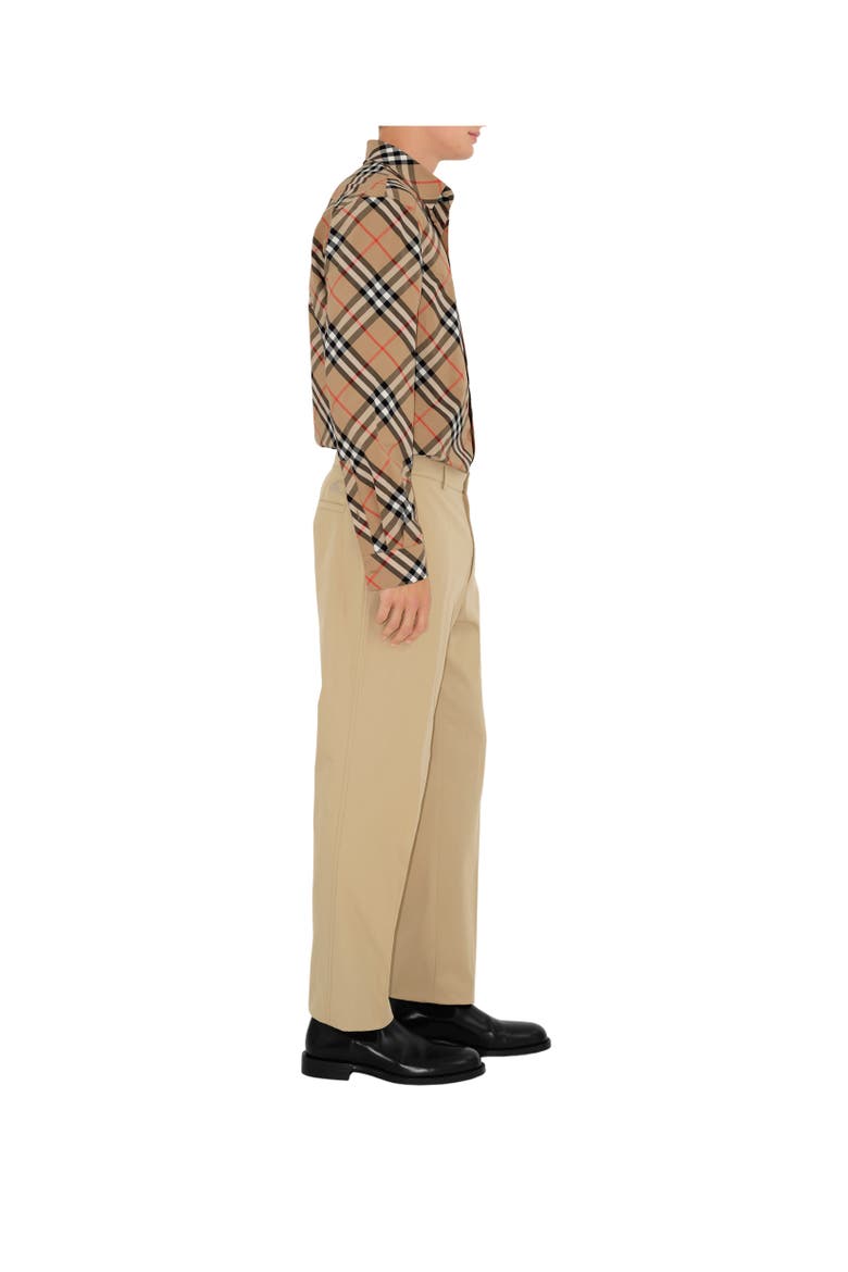 Check Cotton Poplin Shirt, Alternate, color, Sand