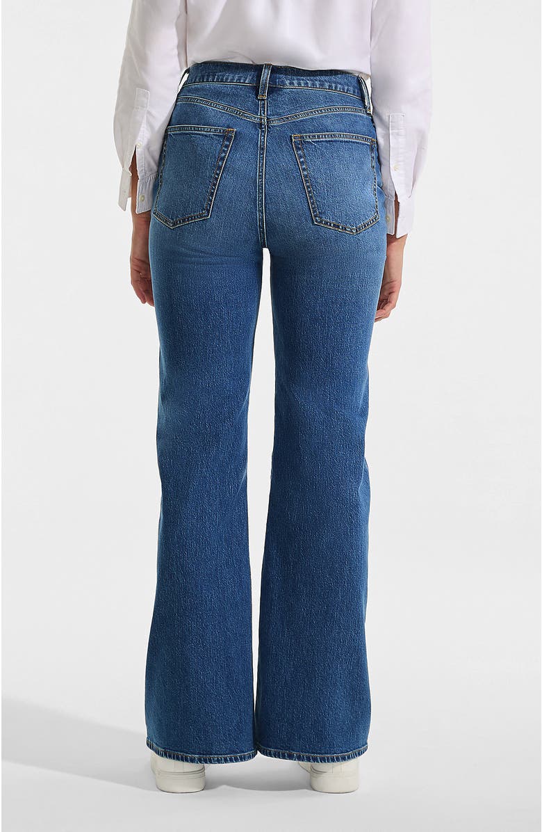 Lands' End Soft Denim High Rise Classic Flare Jeans, Alternate, color, Indigo Tide Blue