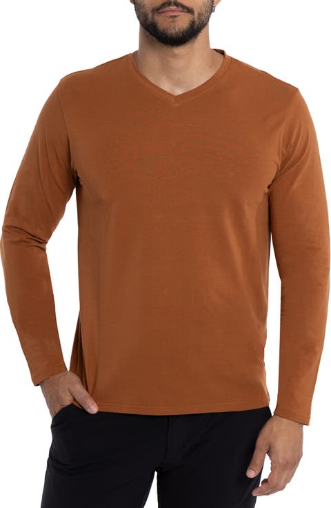 V-Neck Long Sleeve T-Shirt