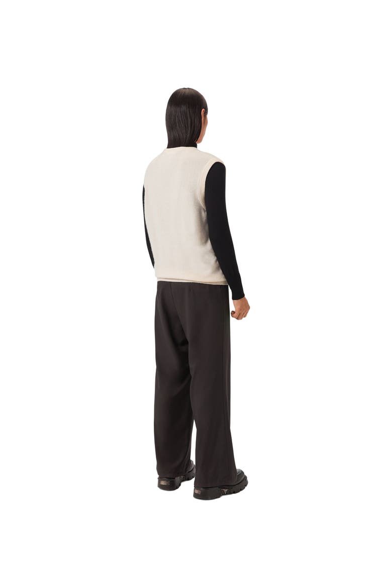 Essential V-Neck Cashmere Vest, Alternate, color, off white