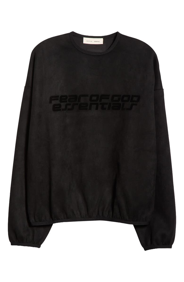 Fear of God Essentials Modern Crewneck Graphic Sweatshirt, Main, color, Vintage Black