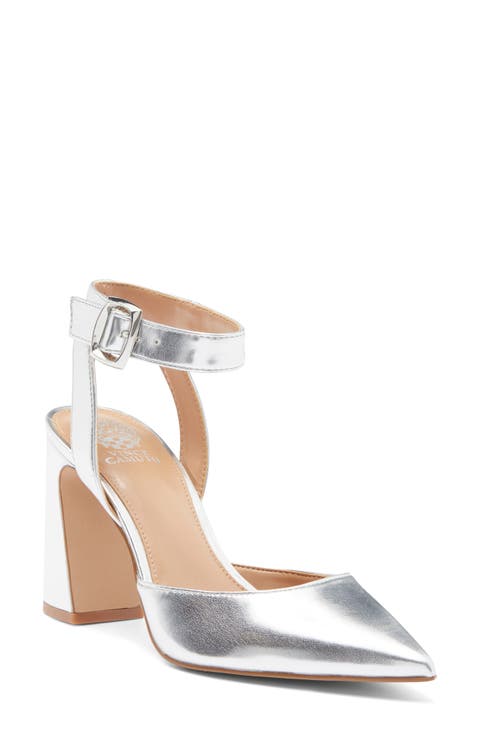 Alarica Ankle Strap Pointed Toe Pump (Women)