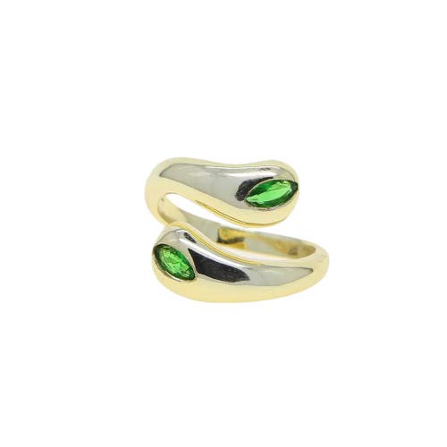 MAZIN JEWELS MAZIN JEWELS MALLORCA RING WITH WHITE STONES