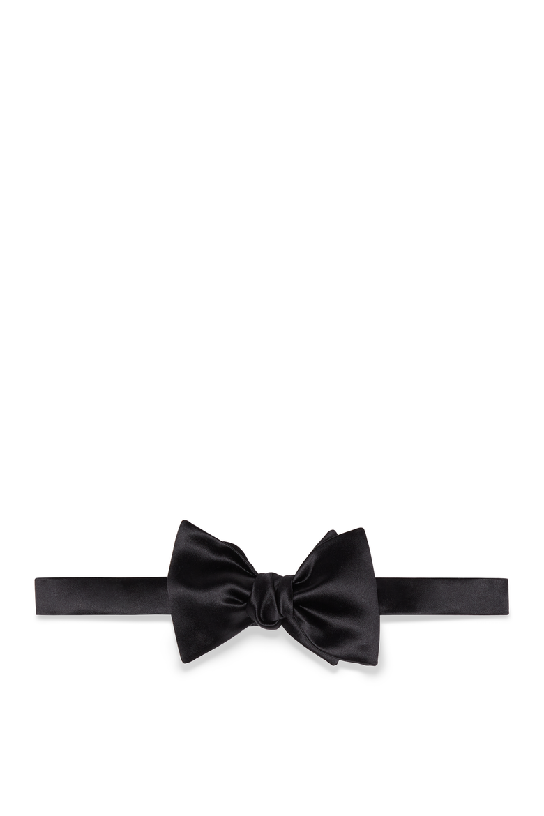 Satin bowtie, Main, color, Black