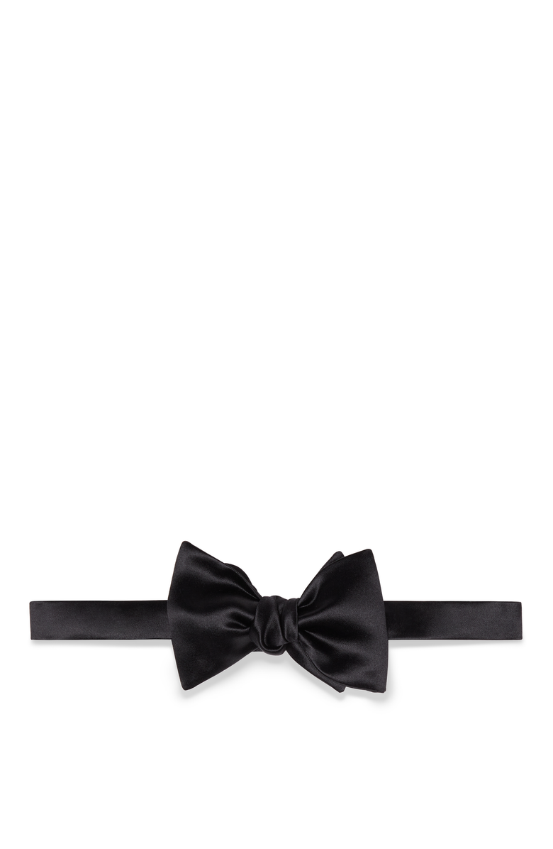 Brunello Cucinelli Satin bowtie, Main, color, Black