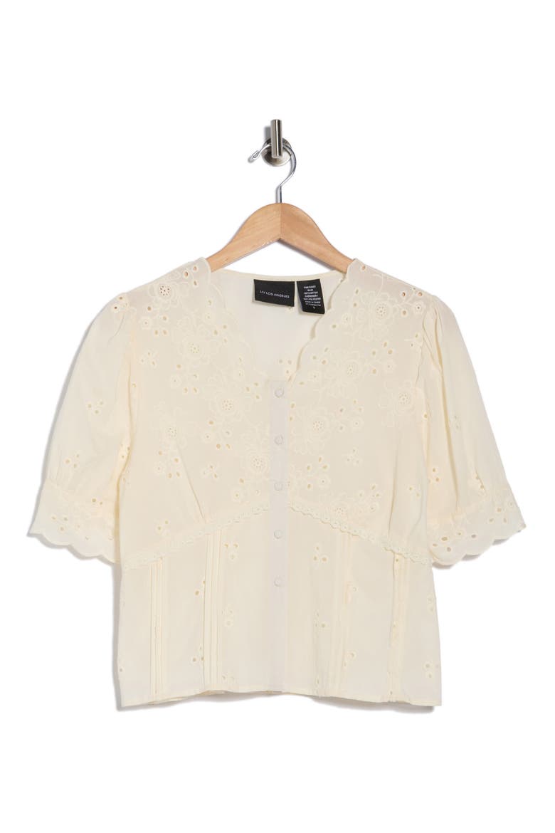 Cotton Eyelet Top, Alternate, color, NATURAL