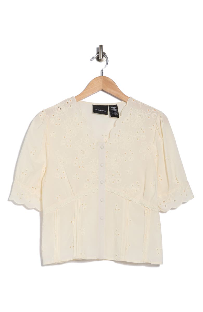 Forgotten Grace Cotton Eyelet Top, Main, color,