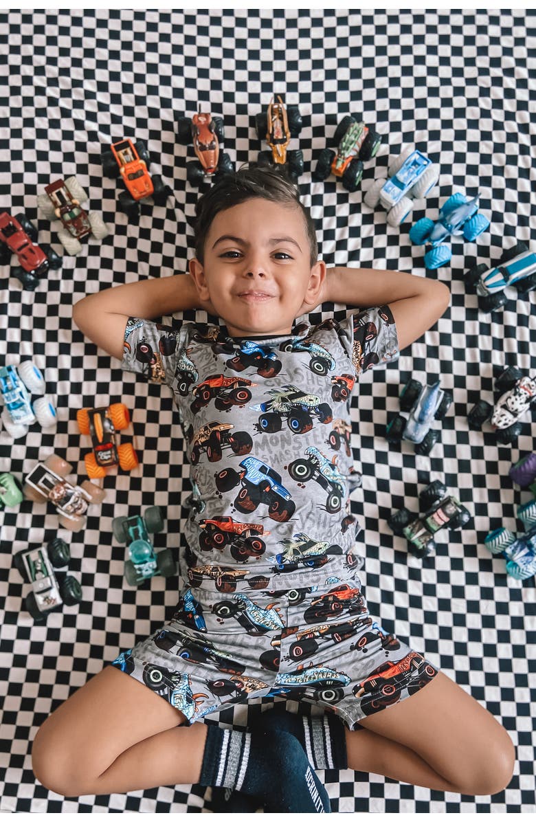 Fletch Monster Jammies 2 Piece Shorts Set, Alternate, color, Gray