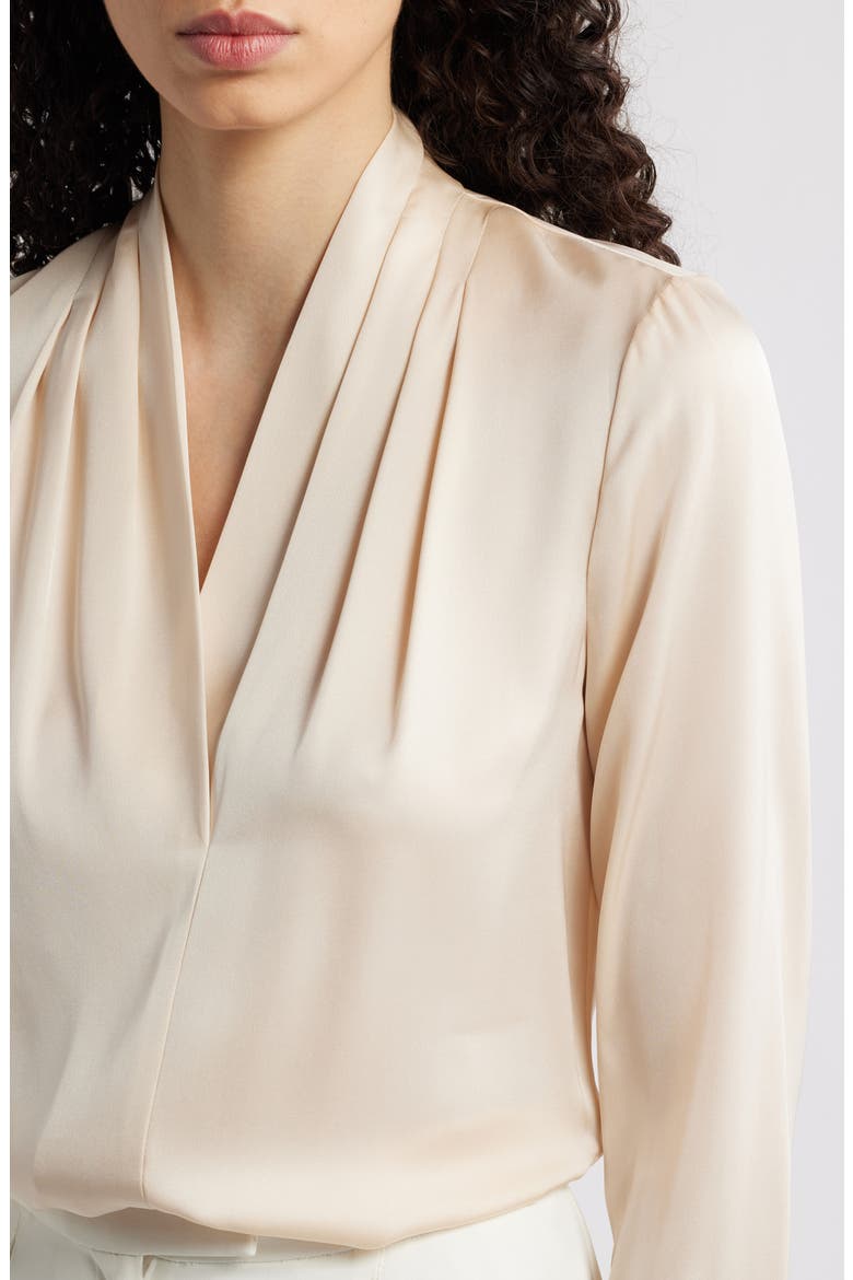 Nellie Stretch Silk Georgette Top, Alternate, color, ECRU
