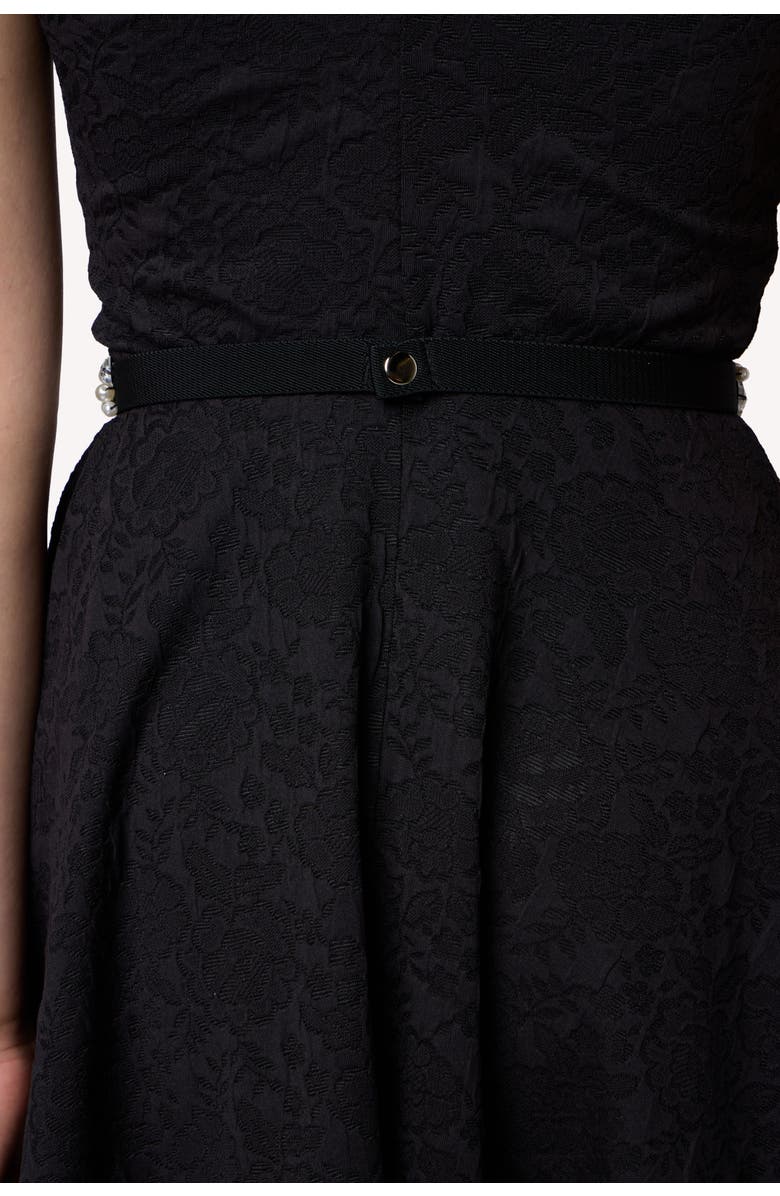 Un Deux Trois Stretchy Pearl and Gem Belt, Alternate, color, Black