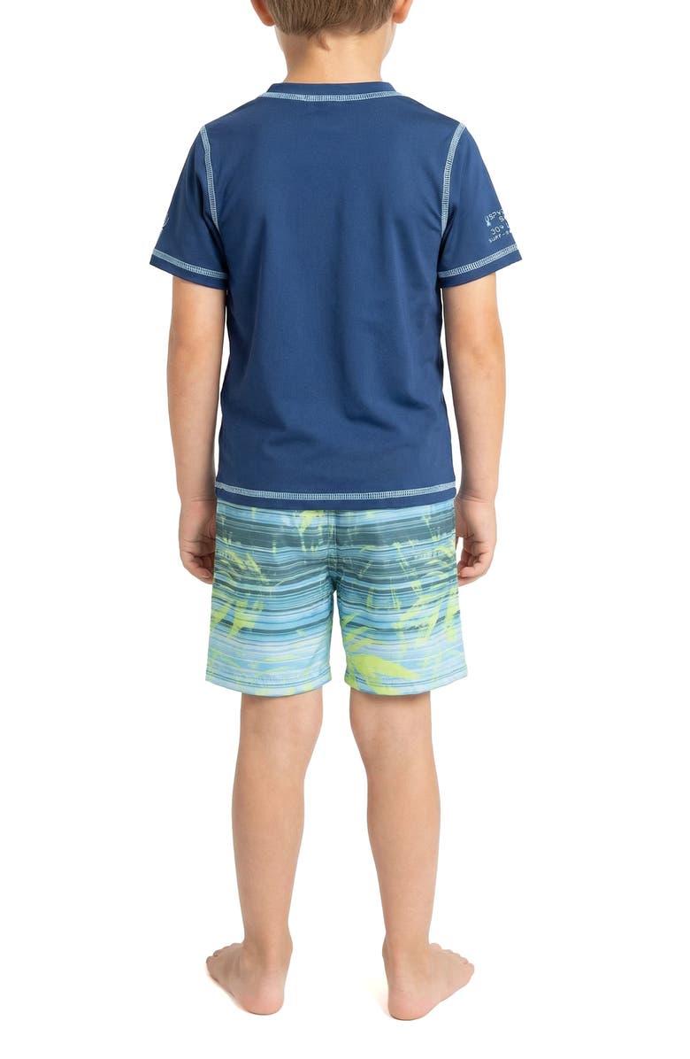 Spyder Kids' Rashguard Top & Swim Trunks Set, Alternate, color, Alaskan Blue