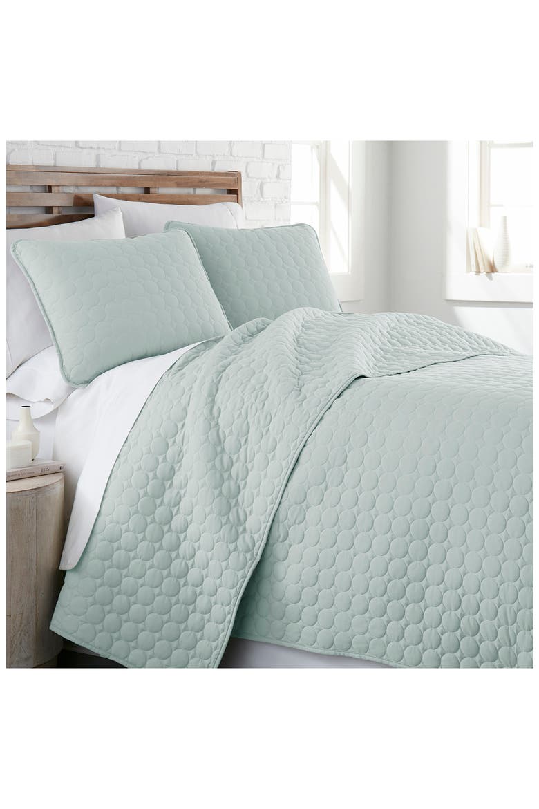 Ultra-Soft Oversized Quilt Set, Main, color, HINT OF GREEN