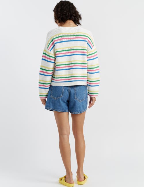 Chinti & Parker X Snoopy Peanuts Vacation Cardigan In Cream
