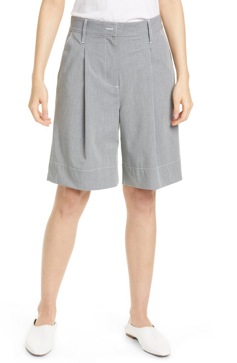 STAUD Shiloh Pleated Shorts, Main, color, 