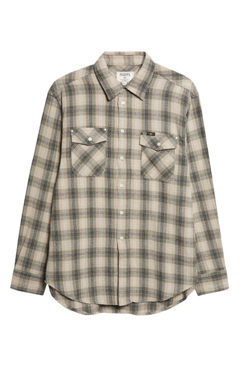 Workshop Plaid Flannel Button-Up Shirt