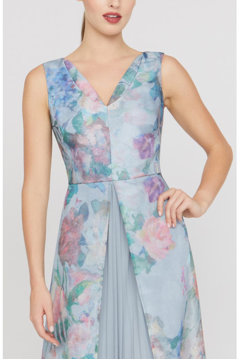Merida Floral Print Sleeveless Gown, Alternate, color, SPRING MIST