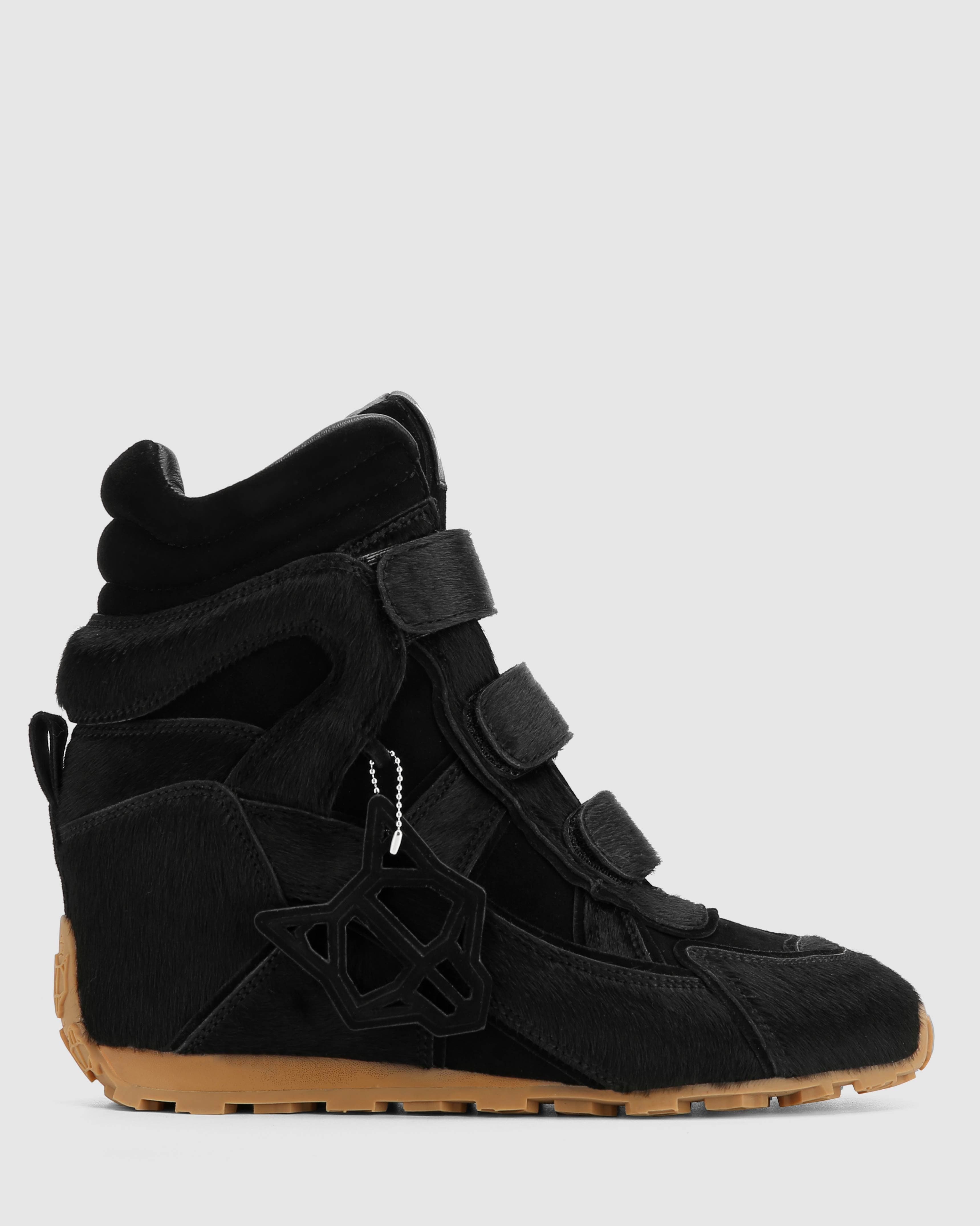 Naked Wolfe Element Wedge, Alternate, color, Black Pony