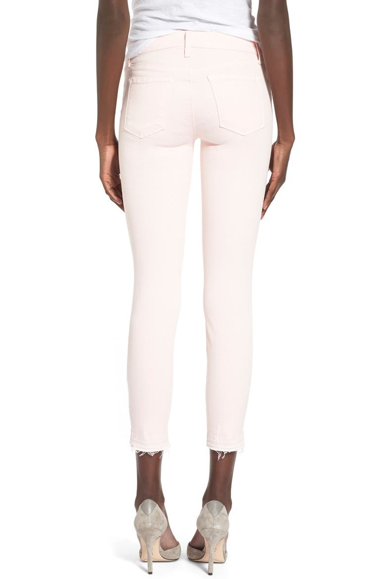 'Little Pink Jean' Low Rise Crop Skinny Jeans, Alternate, color, PINK RIBBON