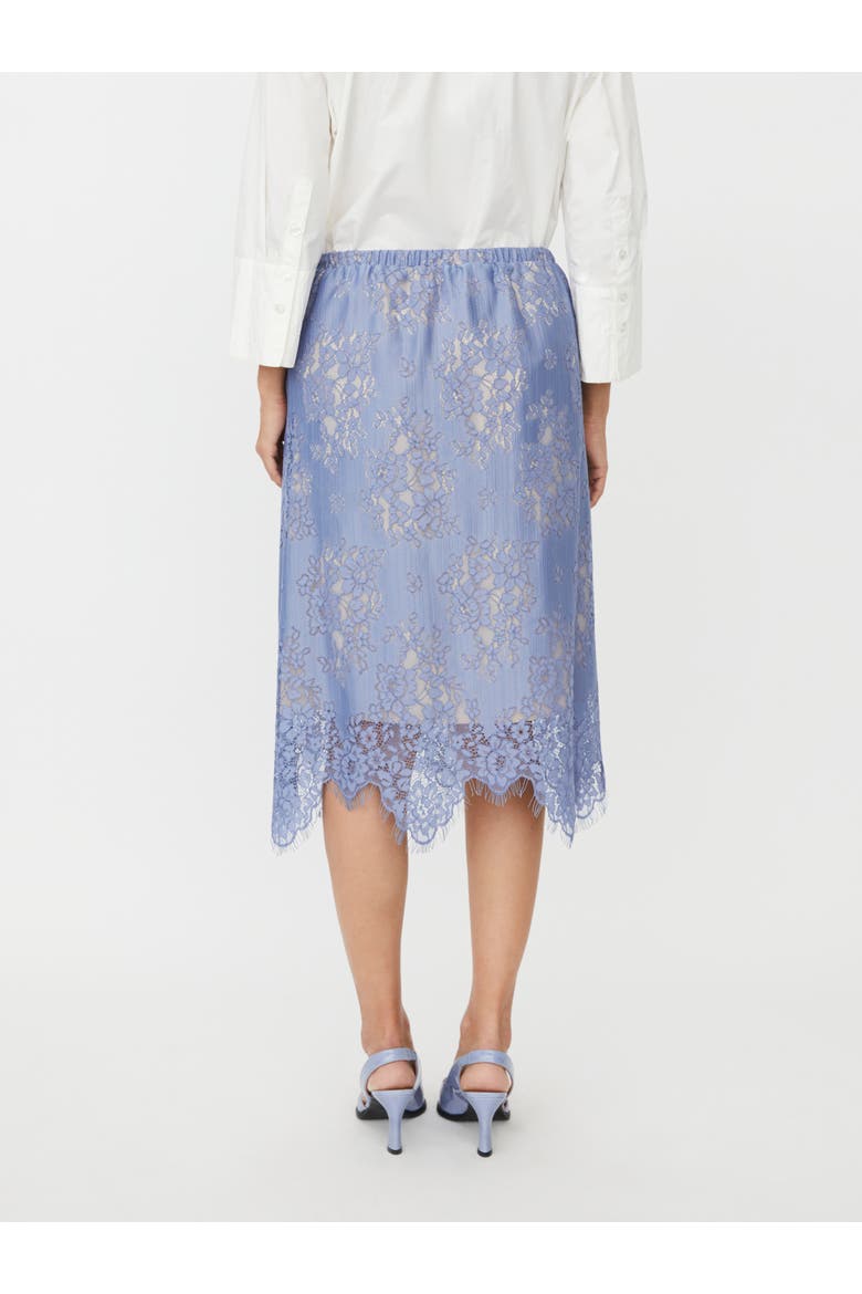 MaSarivelle Lace Overlay Midi Skirt, Alternate, color, Stonewash