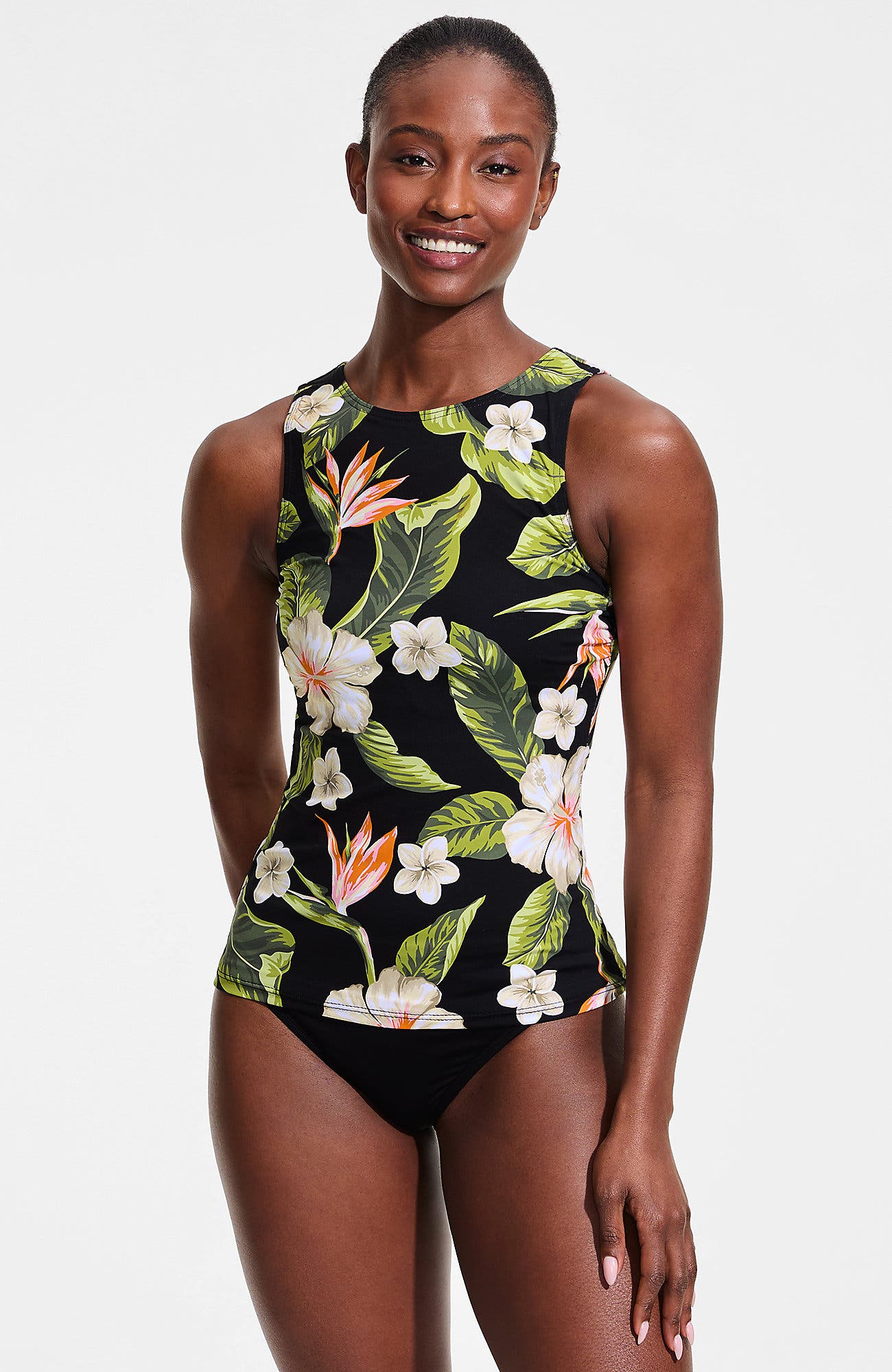 Hibiscus Floral/Black
