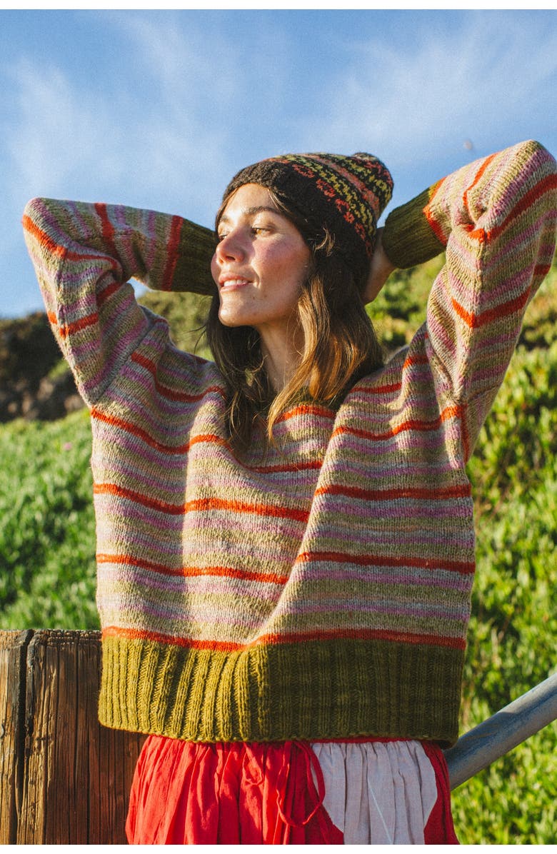 World of Crow The Red-Striped Pull-Over, Alternate, color, 