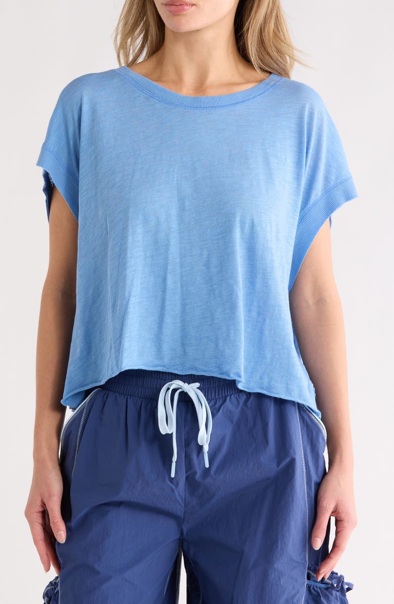 FP Movement by Free People FP Movement My Tee Time Open Back T-Shirt, Main, color, Denim Blue