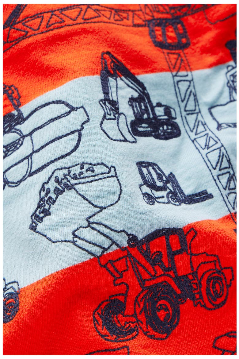 Kids' Stripe Construction Embroidered Cotton Graphic T-Shirt, Alternate, color, FORGET-ME-NOT/ FIESTA