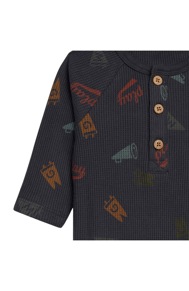 Modern Moments<sup>™</sup> by Gerber Waffle Knit Romper, Alternate, color, Varsity