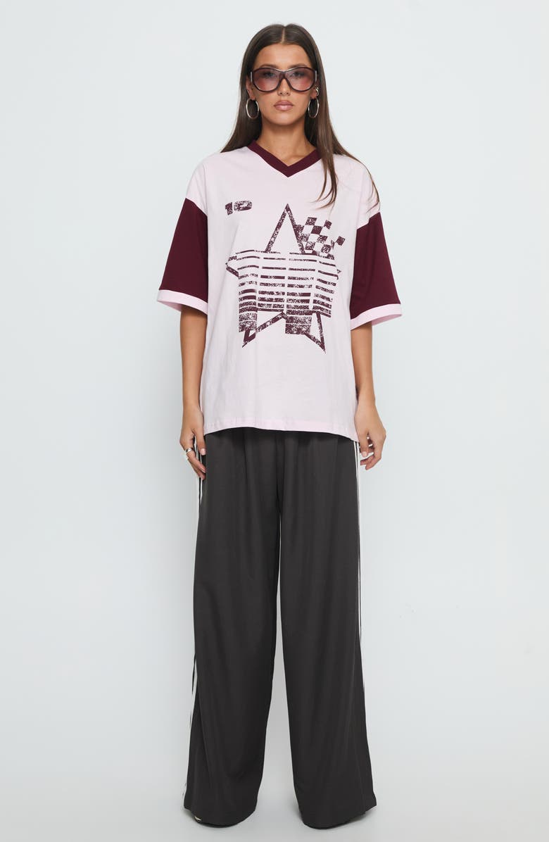 Princess Polly Nachell Oversize Graphic T-Shirt, Alternate, color, Pink