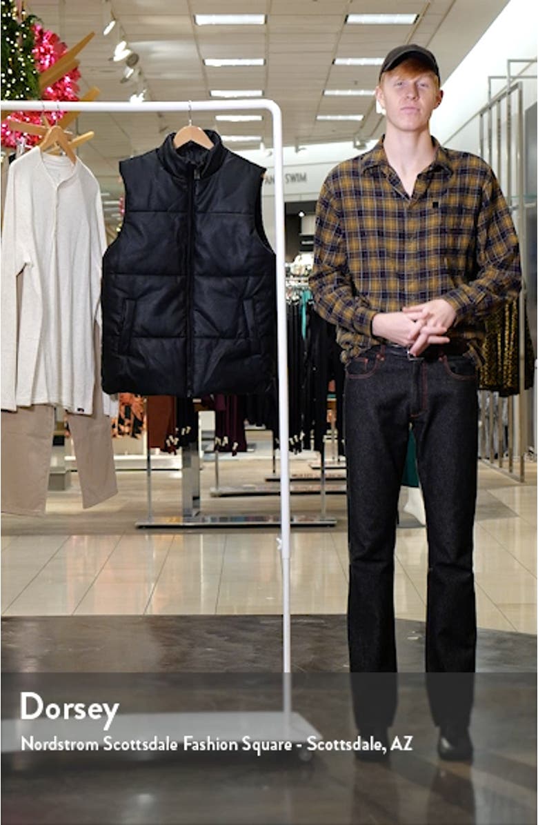 Faux Leather Puffer Vest, sales video thumbnail