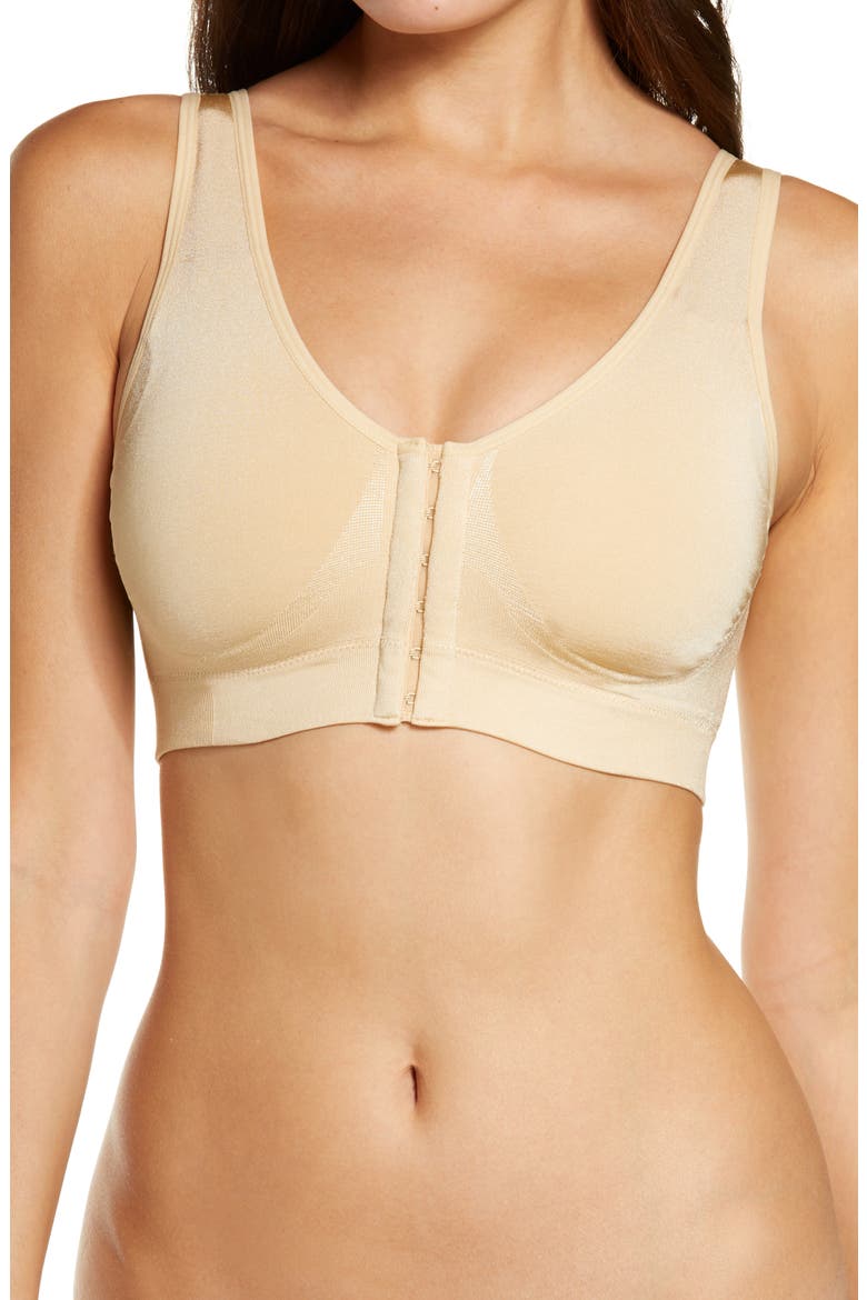 B-Smooth® Front Closure Bralette, Main, color, SAND