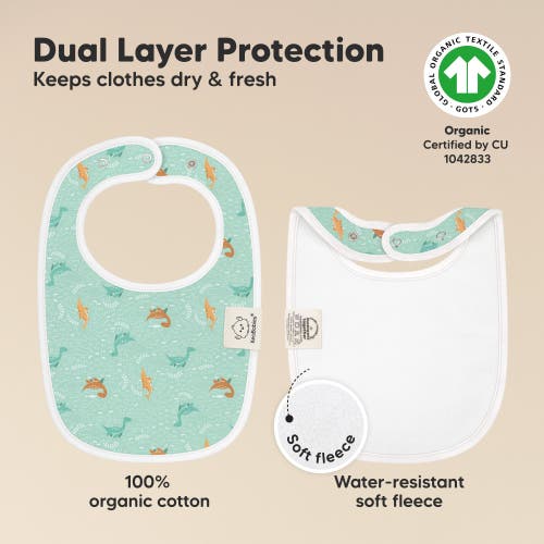 Keababies 8-pack Baby Drool Bibs In Mesozoic