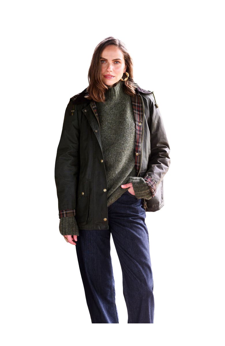 Celtic & Co. Raglan Waxed Cotton Jacket, Main, color, 