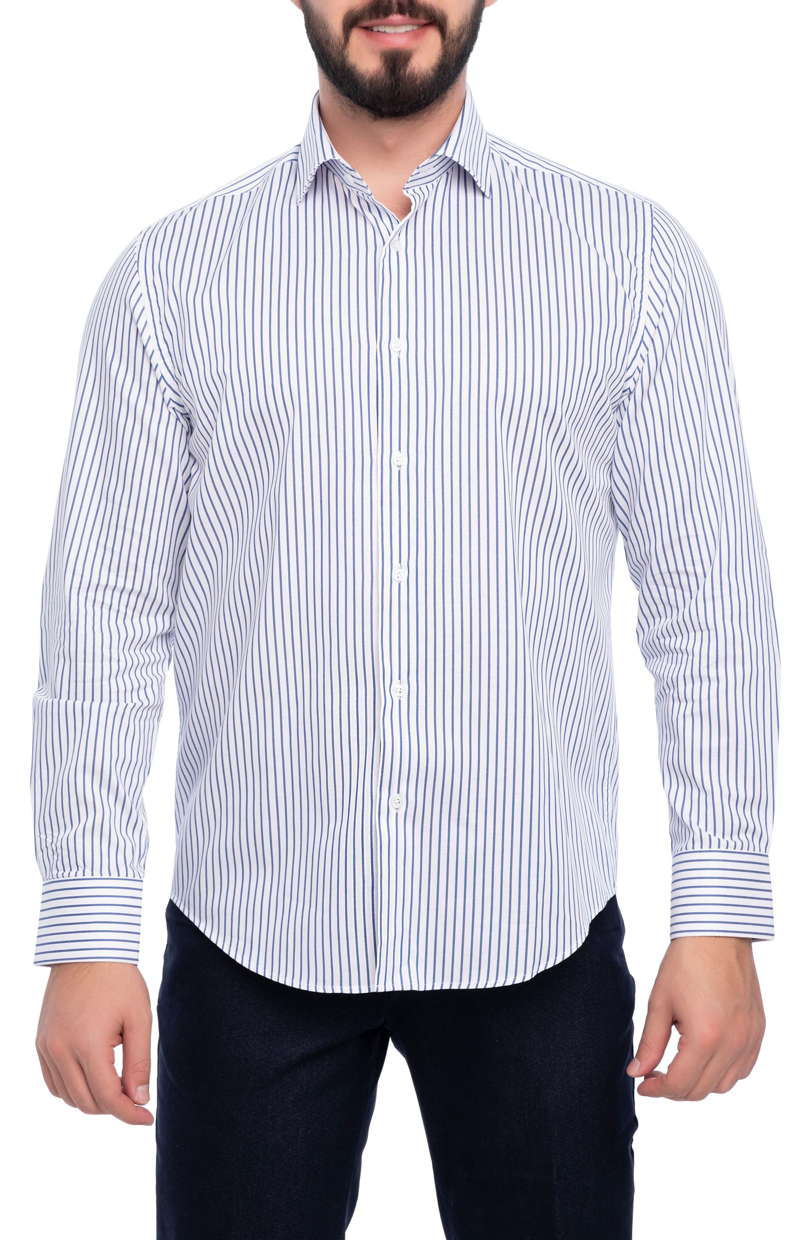 VELLAPAIS Barkson Slim Fit Cotton Dress Shirt