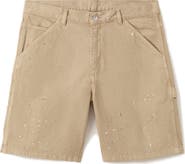 MANGO x Fantastic Man Paint Splatter Relaxed Fit Denim Bermuda Shorts