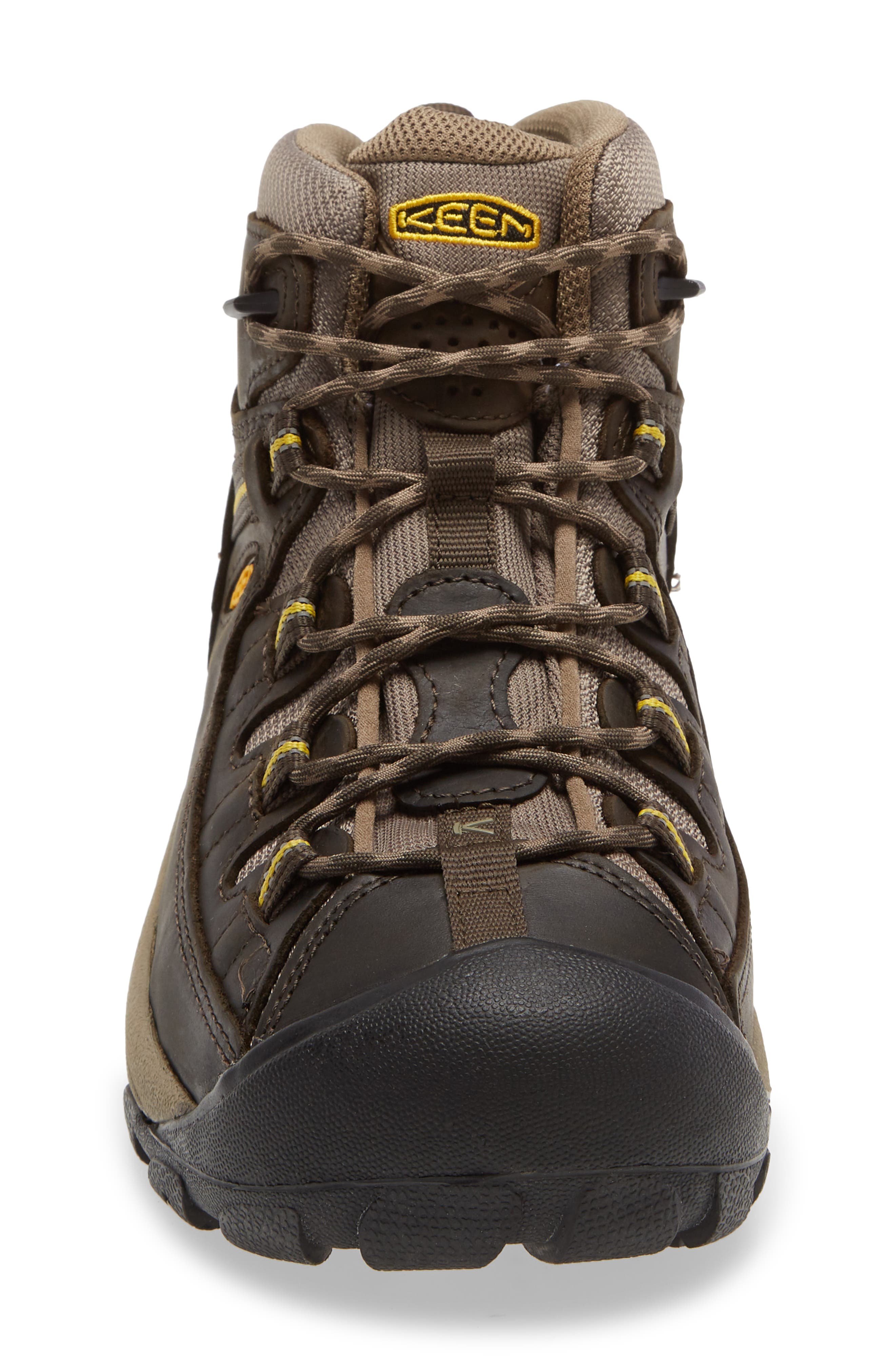 KEEN 'Targhee II' Waterproof Boot, Alternate, color, Black Olive/Yellow