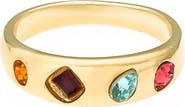 Ettika Rainbow Crystal Band Ring