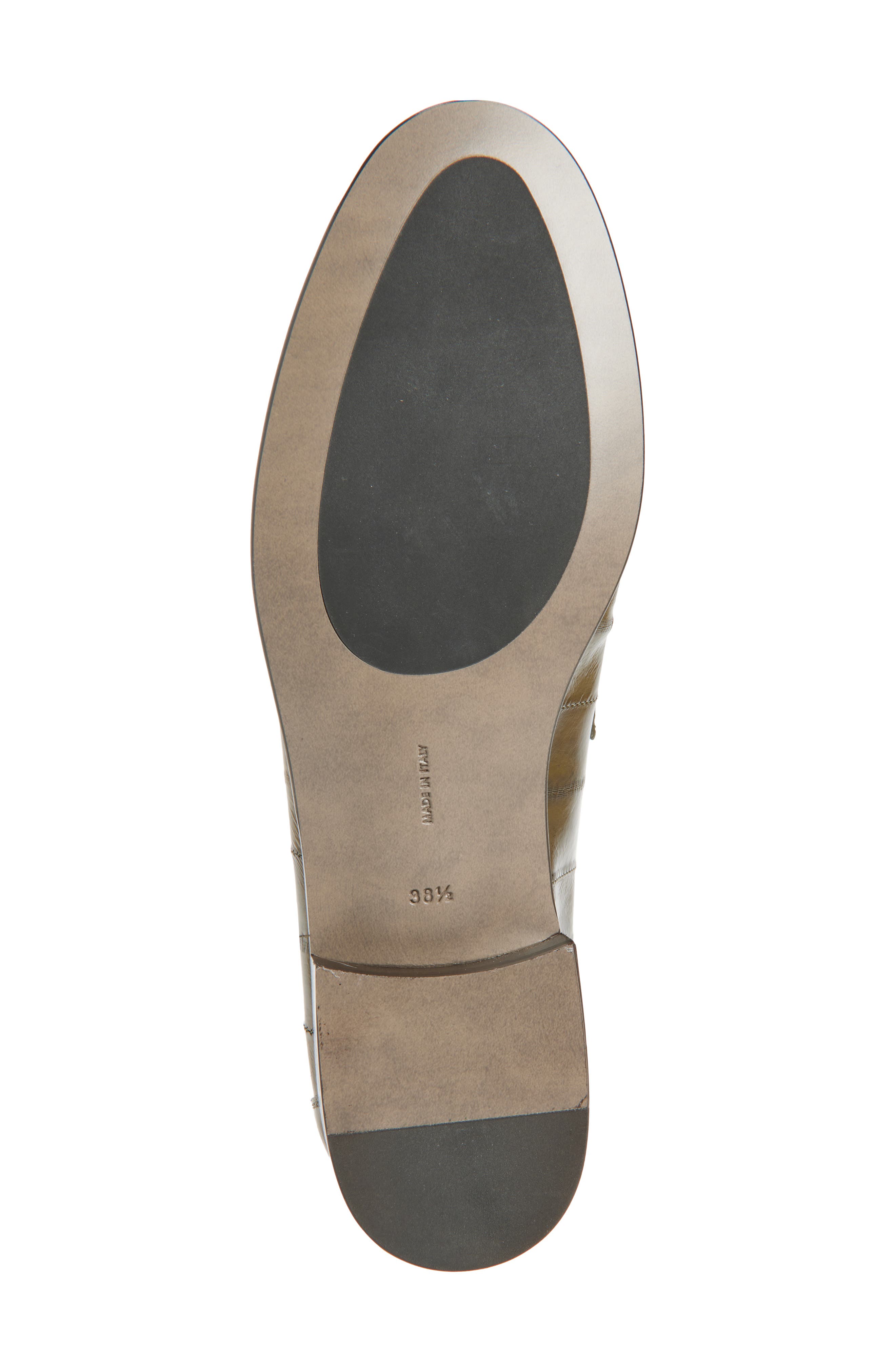 The Row Soft Eelskin Loafer, Alternate, color, Olive Oli