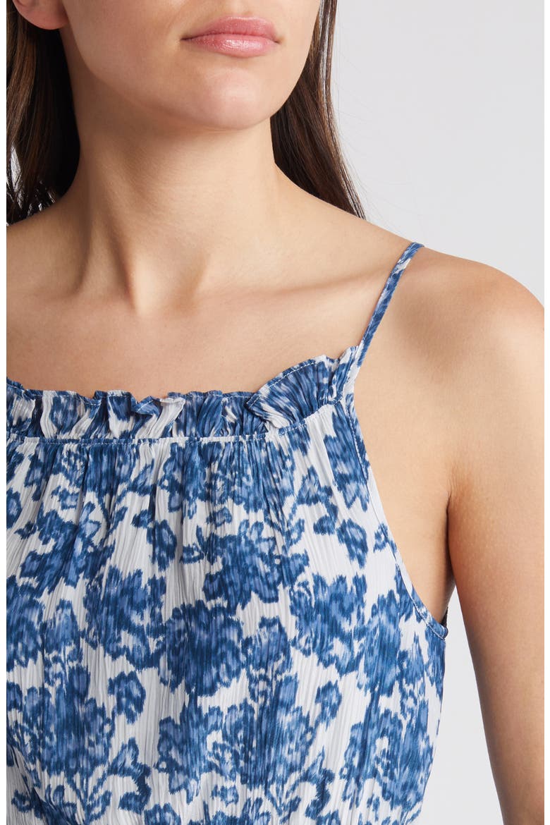 Magdalene Floral Smocked Waist Sundress, Alternate, color, CHAMBRAY FLORAL