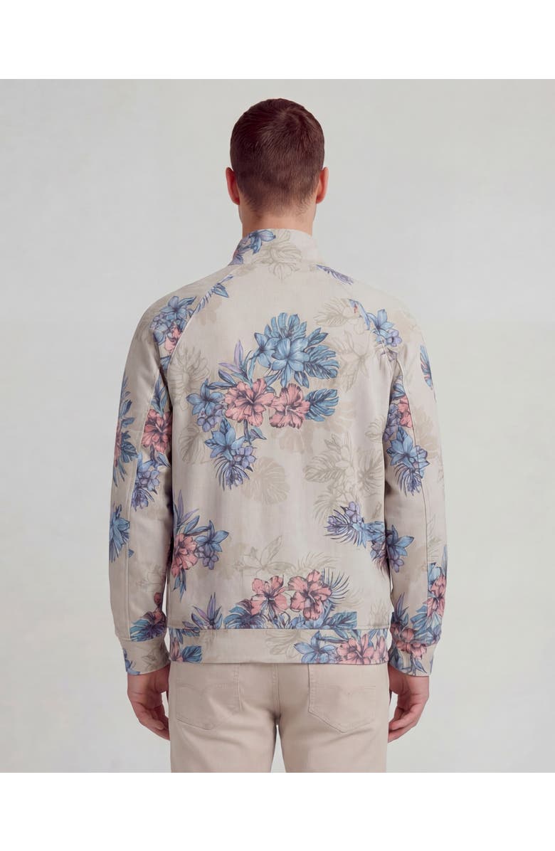 Lords of Harlech Exotic Floral Mens Printed Zip Jacket, Alternate, color, Exotic Floral Neutral