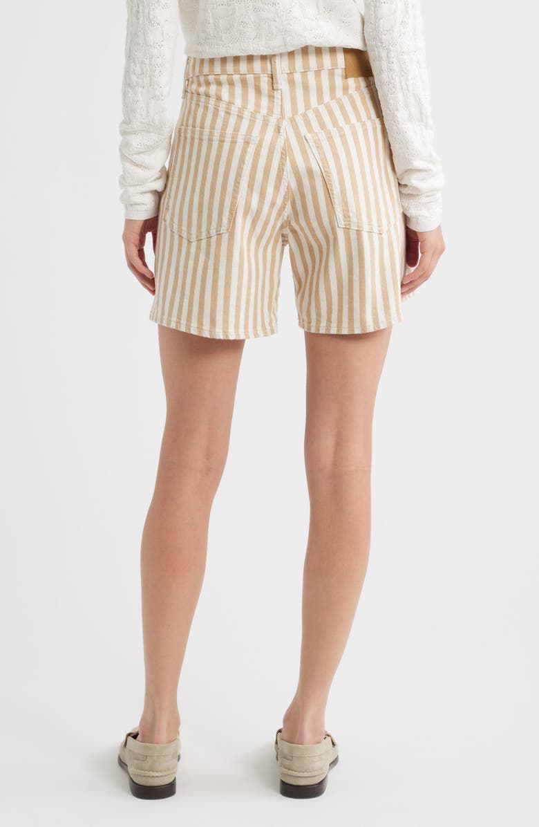 rag & bone Kaia Stripe Shorts, Alternate, color, Tan Stripe