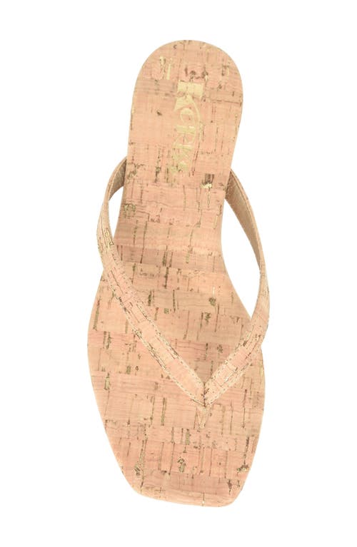 Korks Winnie Flip Flop In Natural Cork