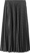 MANGO Check Pleated Maxi Skirt