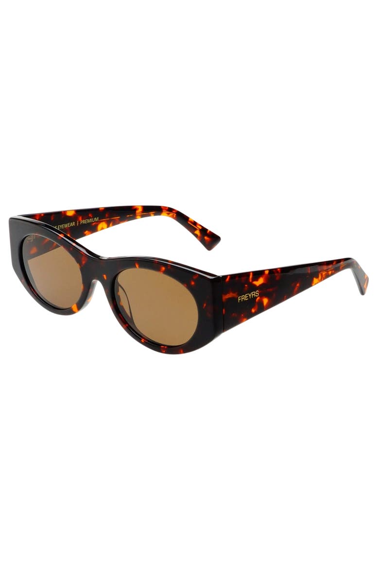 Layla Cat Eye Sunglasses, Alternate, color, Brown Tortoise