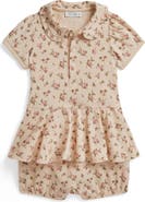 Ralph Lauren Kids' Floral Mesh Stretch Cotton Polo Shortall