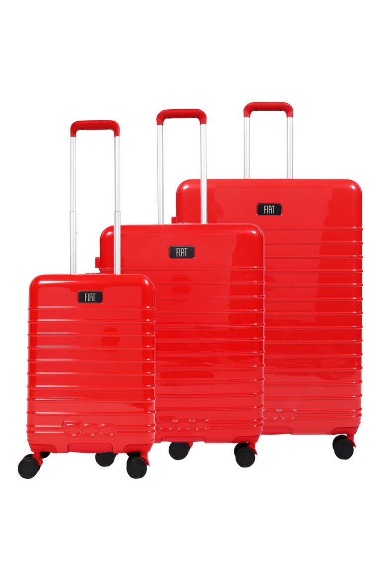 3-Piece Expandable Hardside Spinner Luggage Set 22", 26.5", 31.5", Alternate, color, RED