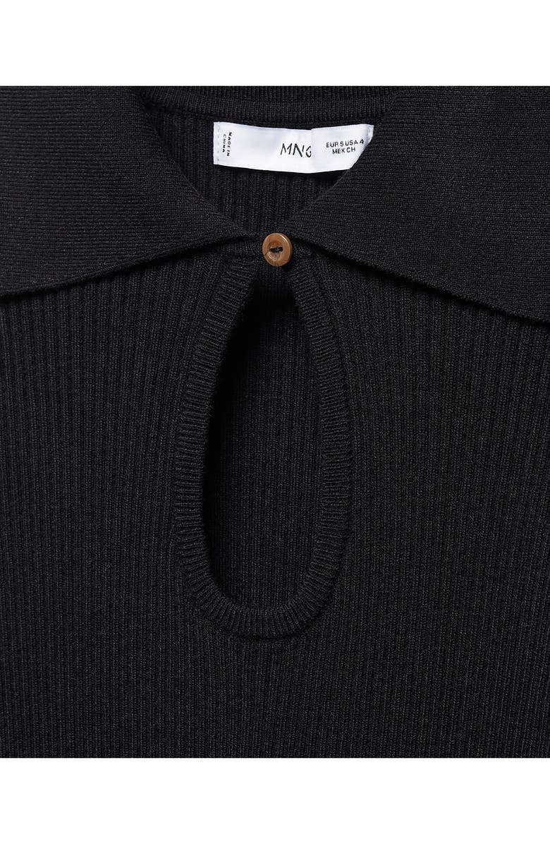 MANGO Rib Long Sleeve Sweater Dress, Alternate, color,