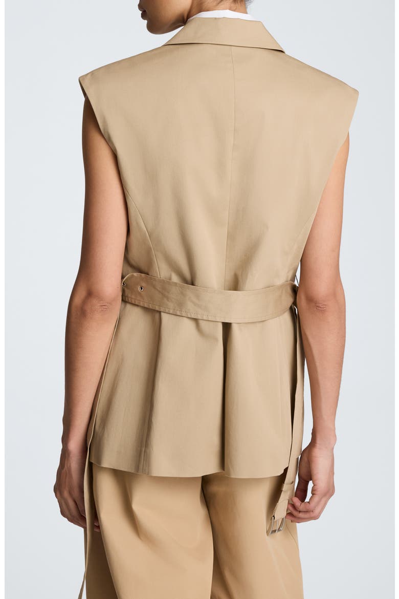 Belted Vest with Storm Flaps, Alternate, color, FARRO